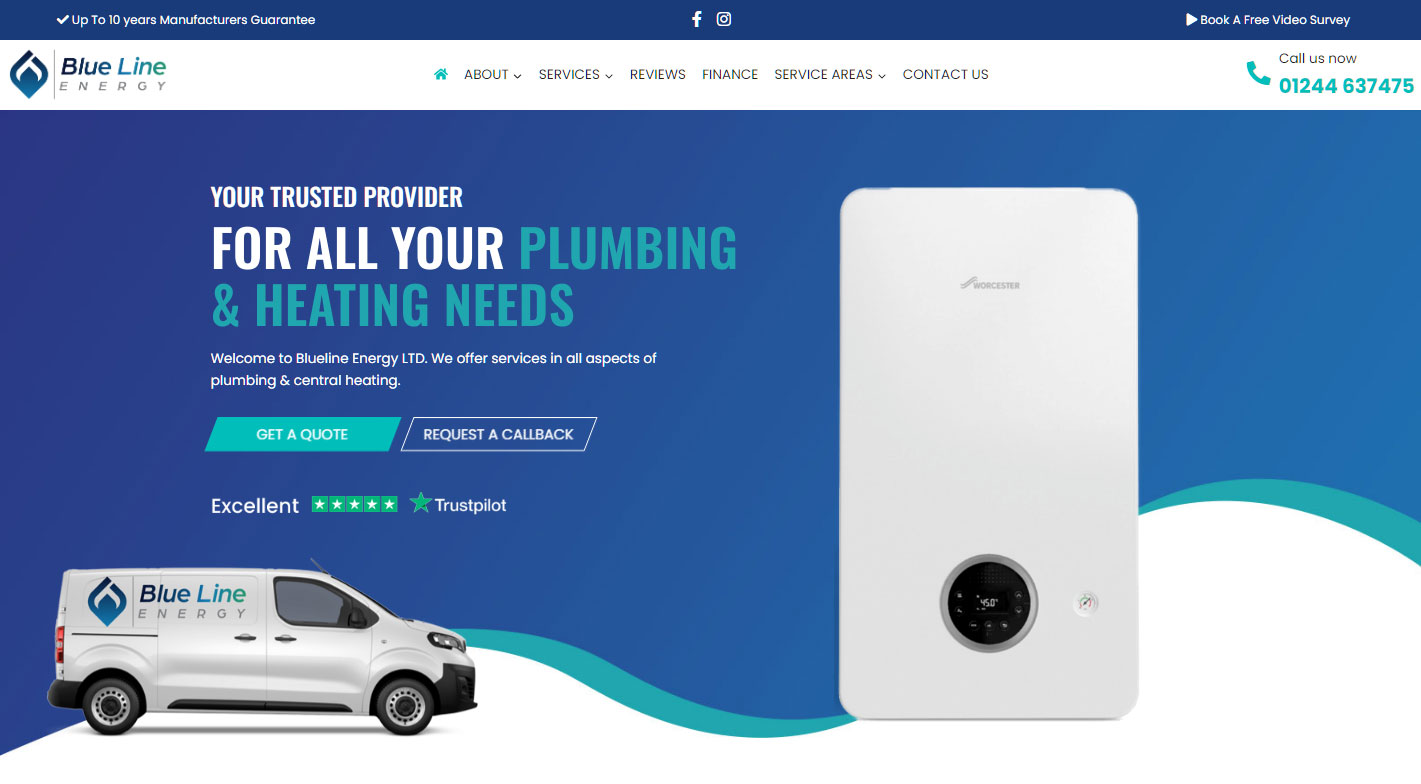 Plumbers throughout North Wales u0026 North West | | Plumbing u0026 Heating |  Blueline Energy